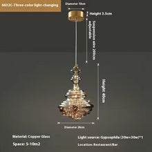 Carica l'immagine nel visualizzatore di Gallery, Lampadario n Cristallo e Rame
