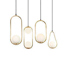 Carica l'immagine nel visualizzatore di Gallery, Nordic Style Personalized Round Ring Magic Bean Lamp Modern Hallway Small Chandelier
