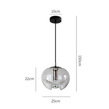 Carica l'immagine nel visualizzatore di Gallery, Lampada Sospesa “Goccia Soffiata” – LED Minimal in Vetro Trasparente
