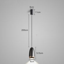 Carica l'immagine nel visualizzatore di Gallery, Lampada a Sospensione “Bullet” – LED Moderna in Alluminio, Design Minimal e Raffinato
