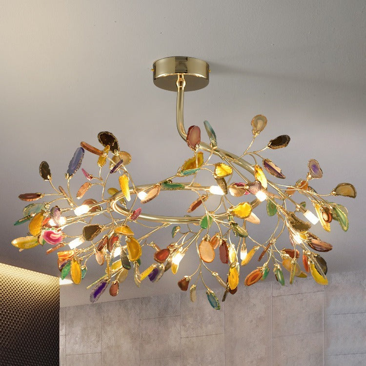 Nordic Modern Minimalist Natural Agate Ceiling Light