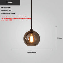Carica l'immagine nel visualizzatore di Gallery, Modern Restaurant Ideas Personality Glass Lamp
