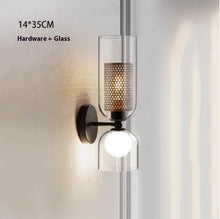 Carica l'immagine nel visualizzatore di Gallery, Simple Double-headed Glass Bedside Wall Lamp
