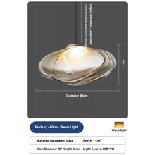 Carica l'immagine nel visualizzatore di Gallery, Lampadario in Vetro Soffiato – Forma Organica Moderna
