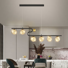 Carica l'immagine nel visualizzatore di Gallery, Simple Modern Creative Rectangle Dining Table Starry Chandelier
