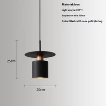 Carica l'immagine nel visualizzatore di Gallery, Modern Minimalist Bedroom Bedside Small Droplight Designer Creative Aisle Study Bar Restaurant Special Decoration Chandelier
