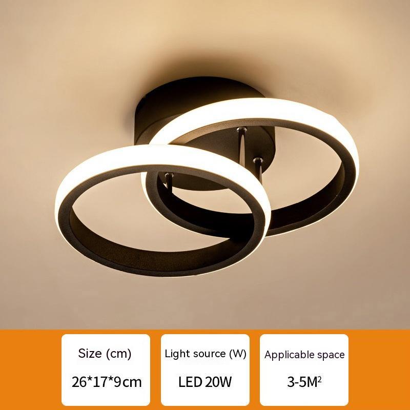 Corridoio, corridoio, luce, semplice, moderno, balcone