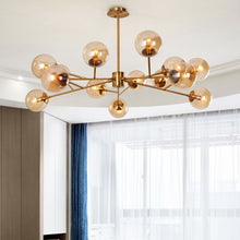 Carica l'immagine nel visualizzatore di Gallery, Study Bedroom Living Room Hotel LED Household Glass Chandelier
