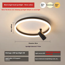 Carica l'immagine nel visualizzatore di Gallery, Plafoniera LED Oro con Faretti – Illuminazione Doppia e Stile Contemporaneo
