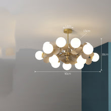 Carica l'immagine nel visualizzatore di Gallery, Lampadario Moderno a Sfere con Dettagli Decorativi – Stile Nordico da 130 cm
