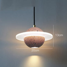 Carica l'immagine nel visualizzatore di Gallery, Planet Small Chandelier Red Single Head Bedroom Bedside Lamp
