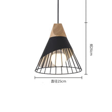 Carica l'immagine nel visualizzatore di Gallery, Dining Room Living Room Bedroom Study Wood Cone Horn Iron Chandelier

