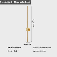 Carica l'immagine nel visualizzatore di Gallery, Rotatable Minimalist Strip Wall Lamp Simple Modern Living Room Wall Light Bulb
