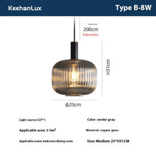 Carica l'immagine nel visualizzatore di Gallery, Bedroom Homestay Hotel Bar Glass Single Head Modern Personality Small Droplight
