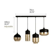 Carica l'immagine nel visualizzatore di Gallery, Black Amber Transparent Glass Chandelier
