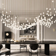 Carica l'immagine nel visualizzatore di Gallery, Nordic Minimalist Ceramic Magnolia Dining Room Bedroom Bedside Staircase Petal Chandelier
