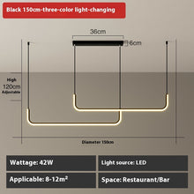 Carica l'immagine nel visualizzatore di Gallery, Lampadario LED Lineare Minimal | Design Moderno in Alluminio
