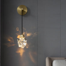 Carica l'immagine nel visualizzatore di Gallery, Light Luxury Crystal Modern Living Room Background Copper Wall Lamp

