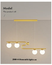 Carica l'immagine nel visualizzatore di Gallery, Simple Modern Creative Rectangle Dining Table Starry Chandelier
