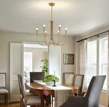 Carica l'immagine nel visualizzatore di Gallery, Lampadario Oro a 9 Bracci | Stile Nordic French | Regolabile e Scultoreo

