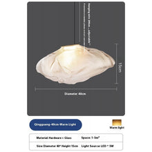 Carica l'immagine nel visualizzatore di Gallery, Lampadario in Vetro Soffiato – Forma Organica Moderna
