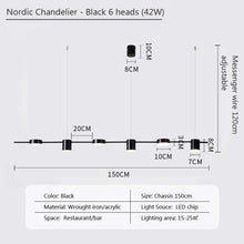 Carica l'immagine nel visualizzatore di Gallery, Strip Dining-room Lamp Bar Front Desk Led Chandelier
