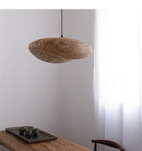 Carica l'immagine nel visualizzatore di Gallery, B&amp;B Rattan And Bamboo Chandelier Zen Retro
