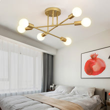 Carica l'immagine nel visualizzatore di Gallery, Bedroom Living Room Dining Room 6 Head Ceiling Lights Industrial Wind Iron Art

