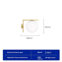 Carica l'immagine nel visualizzatore di Gallery, Glass Wall Lamp Bedroom Bedside Lamp Corridor Lamps
