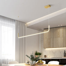 Carica l'immagine nel visualizzatore di Gallery, Lampadario LED Lineare Minimal | Design Moderno in Alluminio
