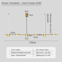 Carica l'immagine nel visualizzatore di Gallery, Strip Dining-room Lamp Bar Front Desk Led Chandelier
