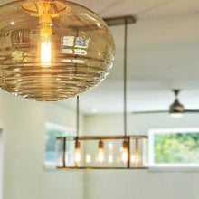 Carica l'immagine nel visualizzatore di Gallery, Lampadario Nordic in Vetro Soffiato – Design Minimal Trasparente
