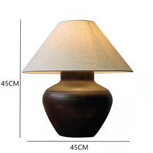 Carica l'immagine nel visualizzatore di Gallery, Ceramic Table Lamp Silent Style Large Modern New Chinese Retro Nostalgic Hotel Homestay Ornament
