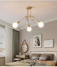 Carica l'immagine nel visualizzatore di Gallery, Lampadario Moderno a Bracci Curvi – Design Minimal per Zona Notte e Living
