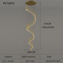 Carica l'immagine nel visualizzatore di Gallery, Creative Modern Minimalist Atmosphere Personality Living Room Long Chandelier
