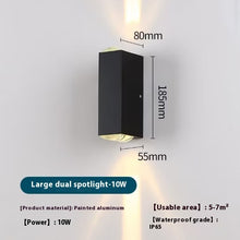 Carica l'immagine nel visualizzatore di Gallery, Artistic Wall Lamp Outdoor Waterproof Beam Light Double-headed Outdoor Wall Lamp Gate Wall Washer Spotlight Stairs
