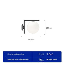 Carica l'immagine nel visualizzatore di Gallery, Glass Wall Lamp Bedroom Bedside Lamp Corridor Lamps
