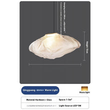 Carica l'immagine nel visualizzatore di Gallery, Lampadario in Vetro Soffiato – Forma Organica Moderna
