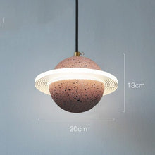 Carica l'immagine nel visualizzatore di Gallery, Planet Small Chandelier Red Single Head Bedroom Bedside Lamp
