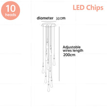 Carica l'immagine nel visualizzatore di Gallery, Lampadario a Goccia Cristallina – Design Scultoreo per Scale e In
