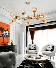 Carica l'immagine nel visualizzatore di Gallery, Study Bedroom Living Room Hotel LED Household Glass Chandelier
