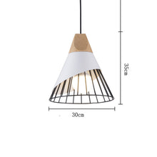 Carica l'immagine nel visualizzatore di Gallery, Dining Room Living Room Bedroom Study Wood Cone Horn Iron Chandelier
