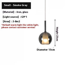 Carica l'immagine nel visualizzatore di Gallery, Nordic Restaurant Glass Chandelier Simple
