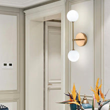Carica l'immagine nel visualizzatore di Gallery, Iron Glass Nordic Light Luxury Creative Simple Living Room Bedroom Bedside Bathroom Mirror Front Lamp
