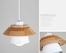 Carica l'immagine nel visualizzatore di Gallery, Dining Room Living Room Bedroom Study Wood Cone Horn Iron Chandelier
