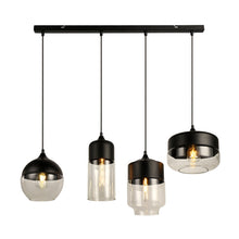 Carica l'immagine nel visualizzatore di Gallery, Black Amber Transparent Glass Chandelier
