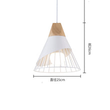 Carica l'immagine nel visualizzatore di Gallery, Dining Room Living Room Bedroom Study Wood Cone Horn Iron Chandelier
