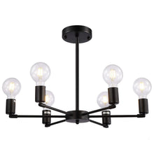Carica l'immagine nel visualizzatore di Gallery, Lampadario Radiale in Stile Americano – Design Industriale con Finitura Oro
