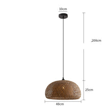 Carica l'immagine nel visualizzatore di Gallery, Bamboo Rattan Chandelier Zen Homestay Designer Bedroom
