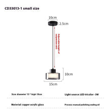 Carica l'immagine nel visualizzatore di Gallery, Lampada Sospesa in Rame e Vetro – Design Moderno e Raffinato
